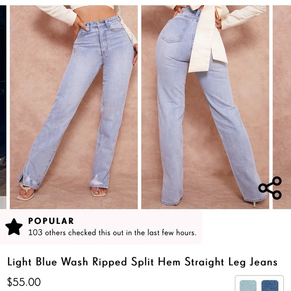 PrettylittleThing straight jeans - Picture 1 of 1